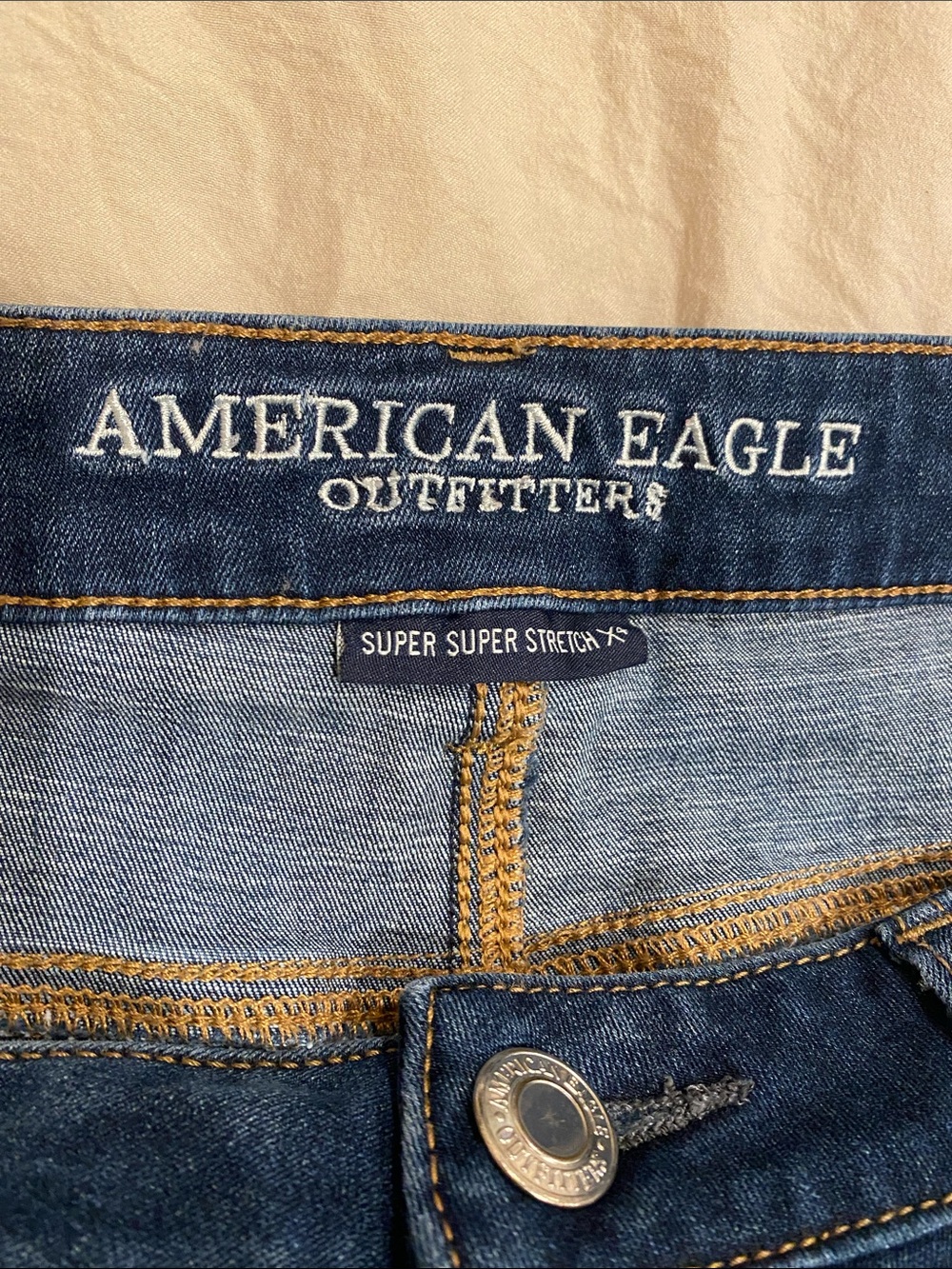 American Eagle Classic Dark Blue Women's Skinny Jeans - Picture 3 of 6